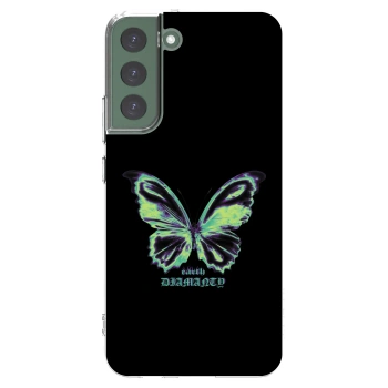 Picasee Samsung Galaxy S22+ 5G Hülle - Transparentes Silikon - Diamanty Blue