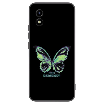 Picasee Vivo Y01 Hülle - Schwarzes Silikon - Diamanty Blue