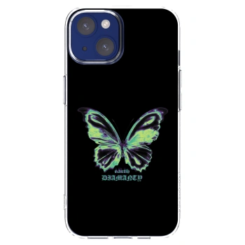 Picasee Apple iPhone 14 Hülle - Transparentes Silikon - Diamanty Blue