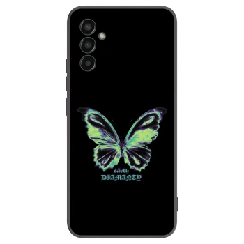 Picasee Samsung Galaxy M13 M135F Hülle - Schwarzes Silikon - Diamanty Blue