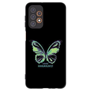 Picasee Samsung Galaxy A23 A236B 5G Hülle - Schwarzes Silikon - Diamanty Blue