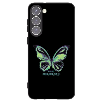 Picasee Samsung Galaxy S23+ 5G Hülle - Schwarzes Silikon - Diamanty Blue