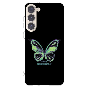 Picasee Samsung Galaxy S23+ 5G Hülle - Transparentes Silikon - Diamanty Blue