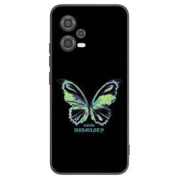 Picasee Xiaomi Poco X5 Hülle - Schwarzes Silikon - Diamanty Blue