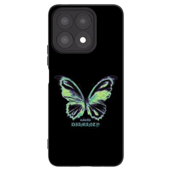 Picasee Honor X8a Hülle - Schwarzes Silikon - Diamanty Blue
