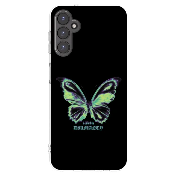 Picasee Samsung Galaxy A14 4G A145R Hülle - Transparentes Silikon - Diamanty Blue
