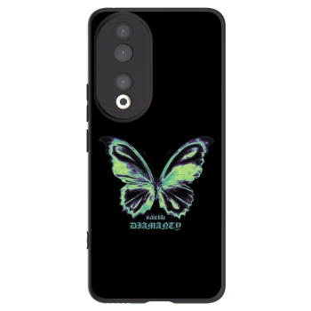 Picasee Honor 90 5G Hülle - Schwarzes Silikon - Diamanty Blue