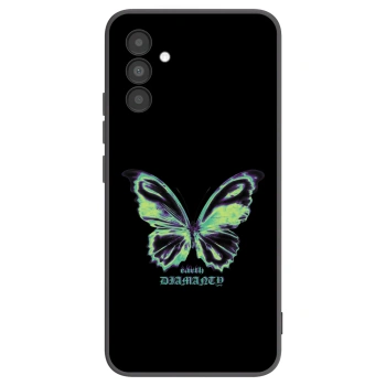Picasee Samsung Galaxy A04s A047F Hülle - Schwarzes Silikon - Diamanty Blue
