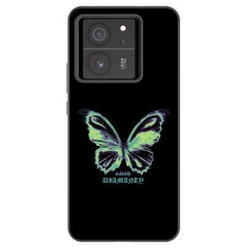 Picasee Xiaomi 13T Pro Hülle - Schwarzes Silikon - Diamanty Blue