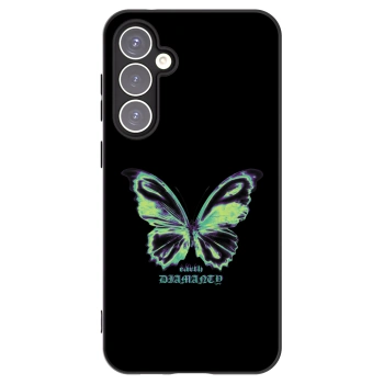 Picasee Samsung Galaxy S23 FE S711B Hülle - Schwarzes Silikon - Diamanty Blue