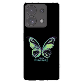 Picasee Xiaomi Redmi Note 13 Pro 4G Hülle - Transparentes Silikon - Diamanty Blue