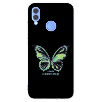 Picasee Huawei P Smart 2019 Hülle - Transparentes Silikon - Diamanty Blue