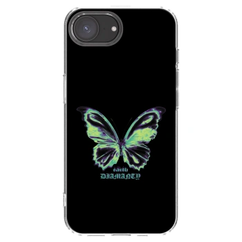Picasee Apple iPhone 16e Hülle - Transparentes Silikon - Diamanty Blue