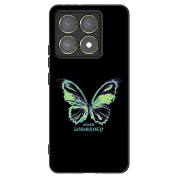 Picasee Xiaomi 14T Hülle - Schwarzes Silikon - Diamanty Blue