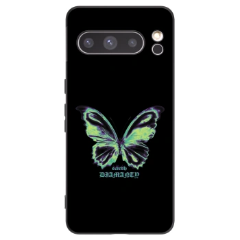 Picasee Google Pixel 8 Pro Hülle - Schwarzes Silikon - Diamanty Blue
