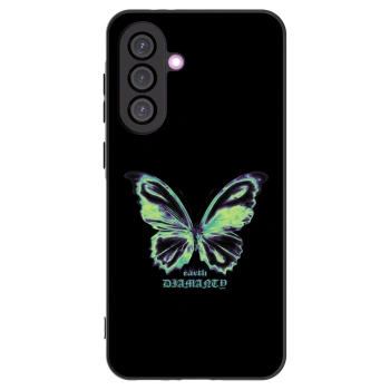 Picasee Samsung Galaxy A56 5G A566B Hülle - Schwarzes Silikon - Diamanty Blue