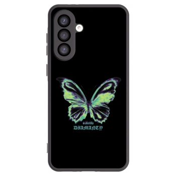 Picasee Samsung Galaxy A26 5G A266B Hülle - Schwarzes Silikon - Diamanty Blue