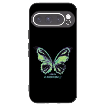Picasee Google Pixel 9 Pro Hülle - Schwarzes Silikon - Diamanty Blue