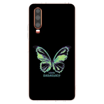 Picasee Huawei P30 Hülle - Transparentes Silikon - Diamanty Blue