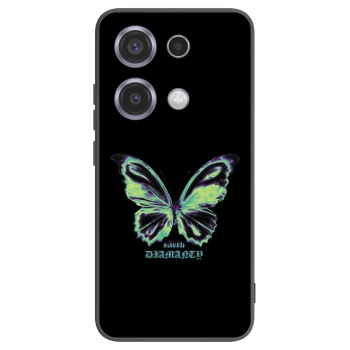 Picasee Xiaomi Redmi Note 14S Hülle - Schwarzes Silikon - Diamanty Blue