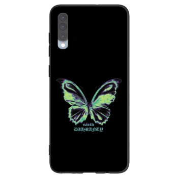 Picasee Samsung Galaxy A70 A705F Hülle - Schwarzes Silikon - Diamanty Blue