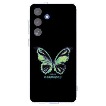 Picasee Samsung Galaxy S25 FE 5G Hülle - Transparentes Silikon - Diamanty Blue