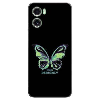 Picasee Motorola Moto G06 Hülle - Schwarzes Silikon - Diamanty Blue