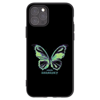 Picasee Apple iPhone 11 Pro Hülle - Schwarzes Silikon - Diamanty Blue