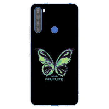 Picasee Xiaomi Redmi Note 8T Hülle - Transparentes Silikon - Diamanty Blue