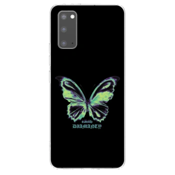 Picasee Samsung Galaxy S20 G980F Hülle - Transparentes Silikon - Diamanty Blue