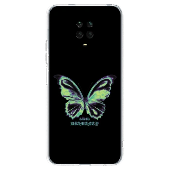 Picasee Xiaomi Redmi Note 9 Pro Hülle - Transparentes Silikon - Diamanty Blue