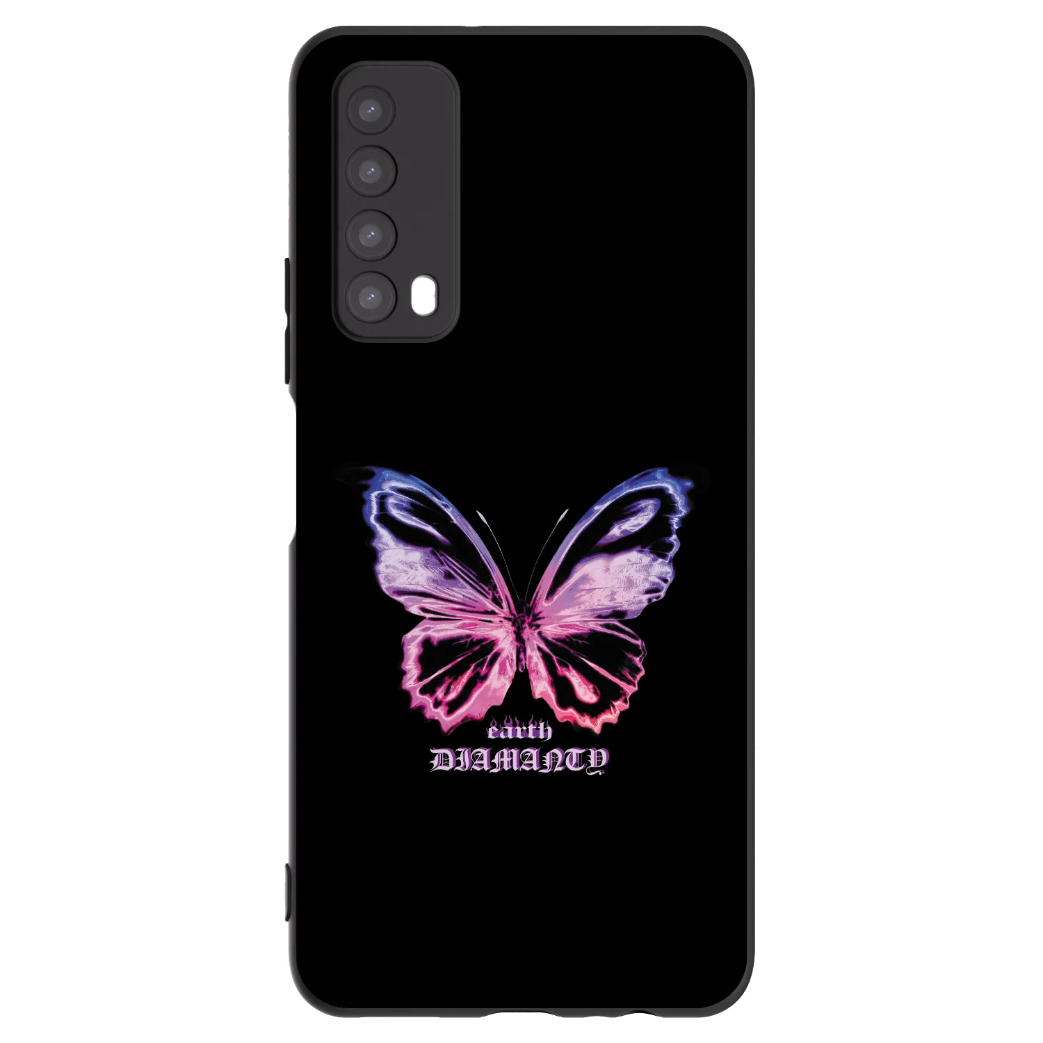 Picasee Huawei P Smart 2021 Hülle - Schwarzes Silikon - Diamanty Purple