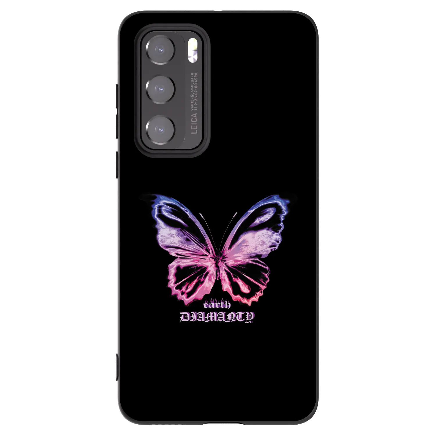 Picasee Huawei P40 Hülle - Schwarzes Silikon - Diamanty Purple