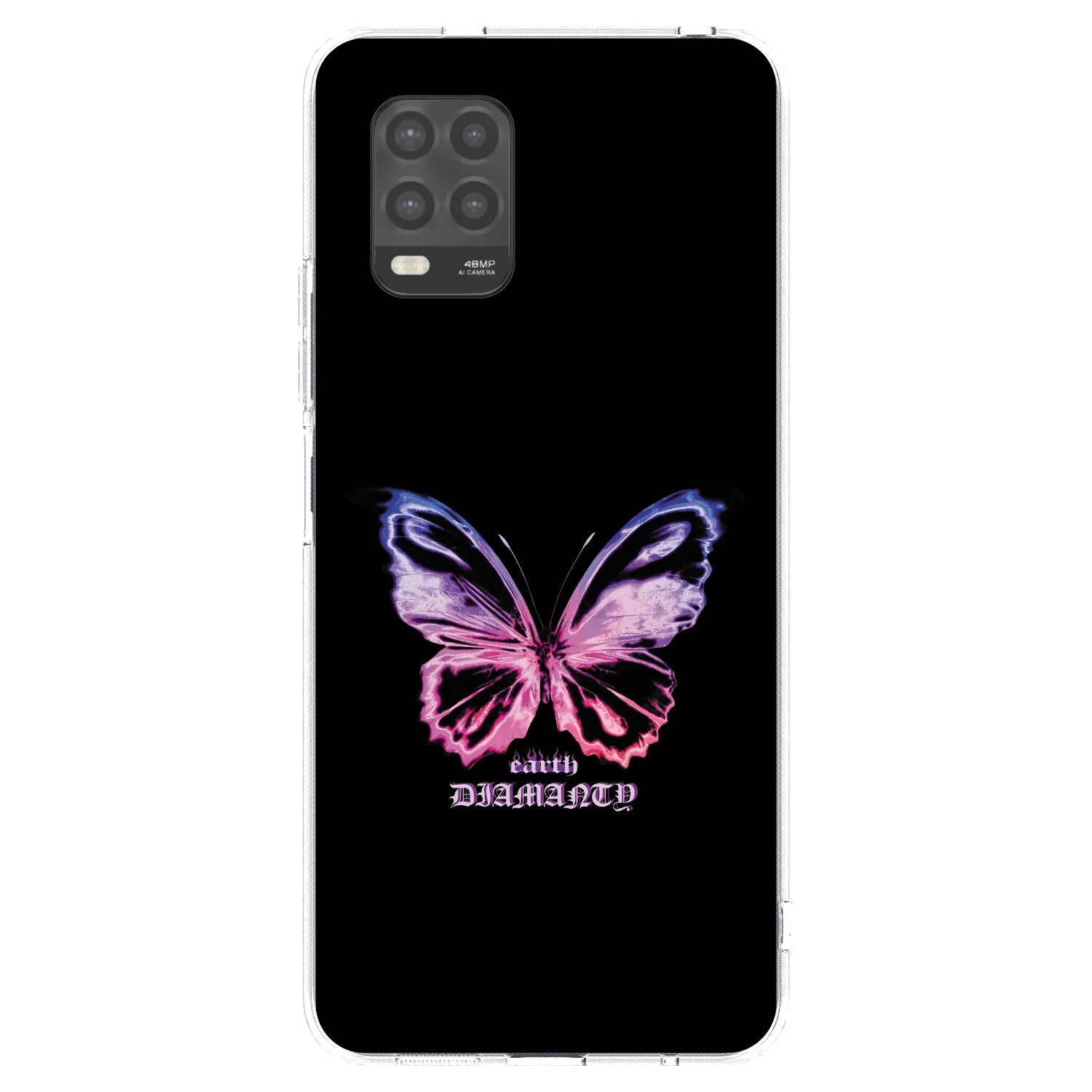 Picasee Xiaomi Mi 10 Lite Hülle - Transparentes Silikon - Diamanty Purple