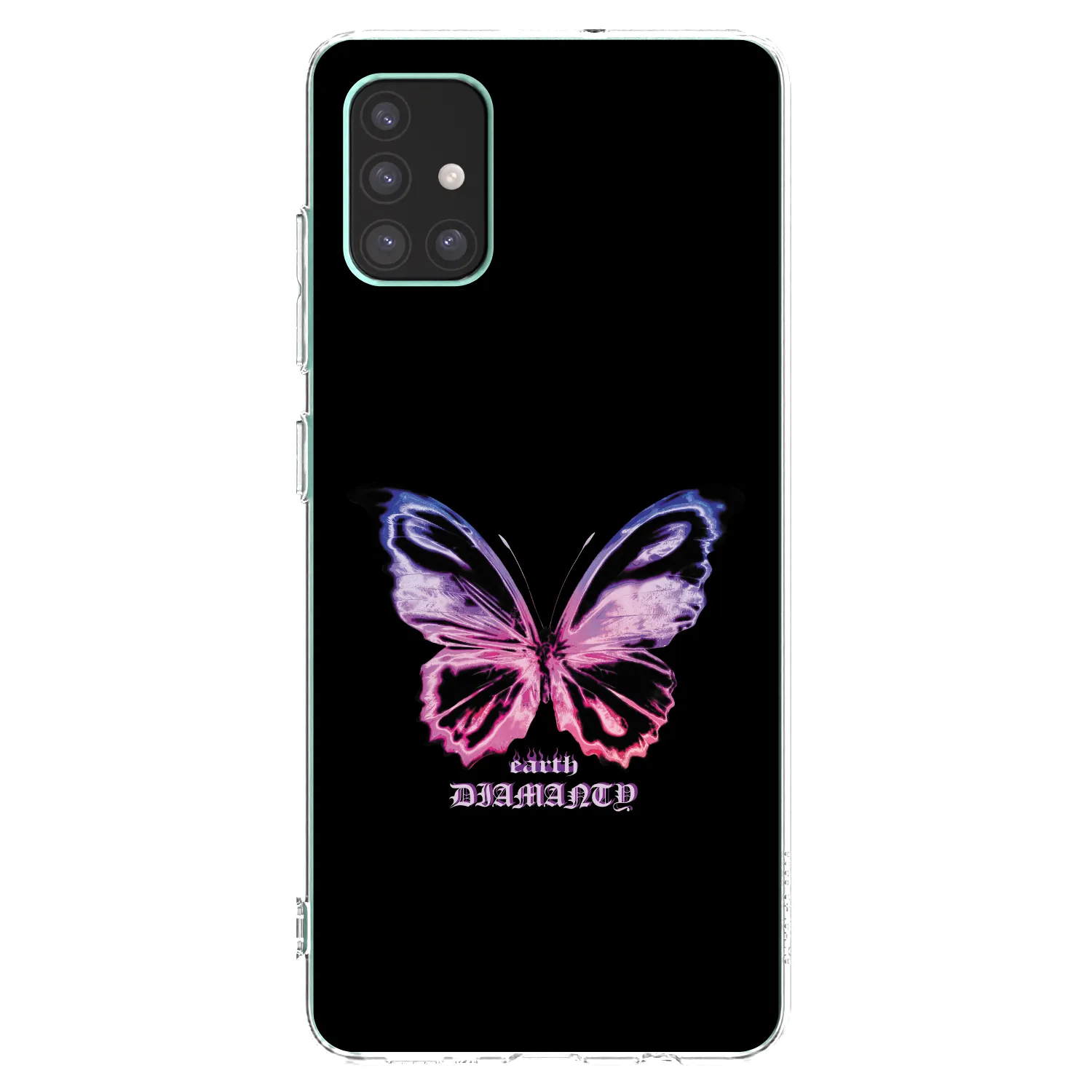 Picasee Samsung Galaxy M51 M515F Hülle - Transparentes Silikon - Diamanty Purple