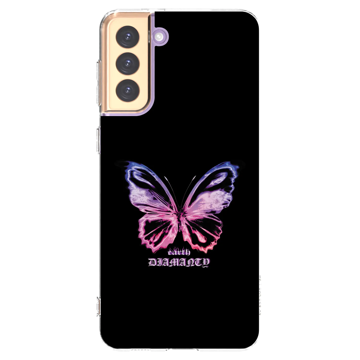 Picasee Samsung Galaxy S21+ 5G G996F Hülle - Transparentes Silikon - Diamanty Purple