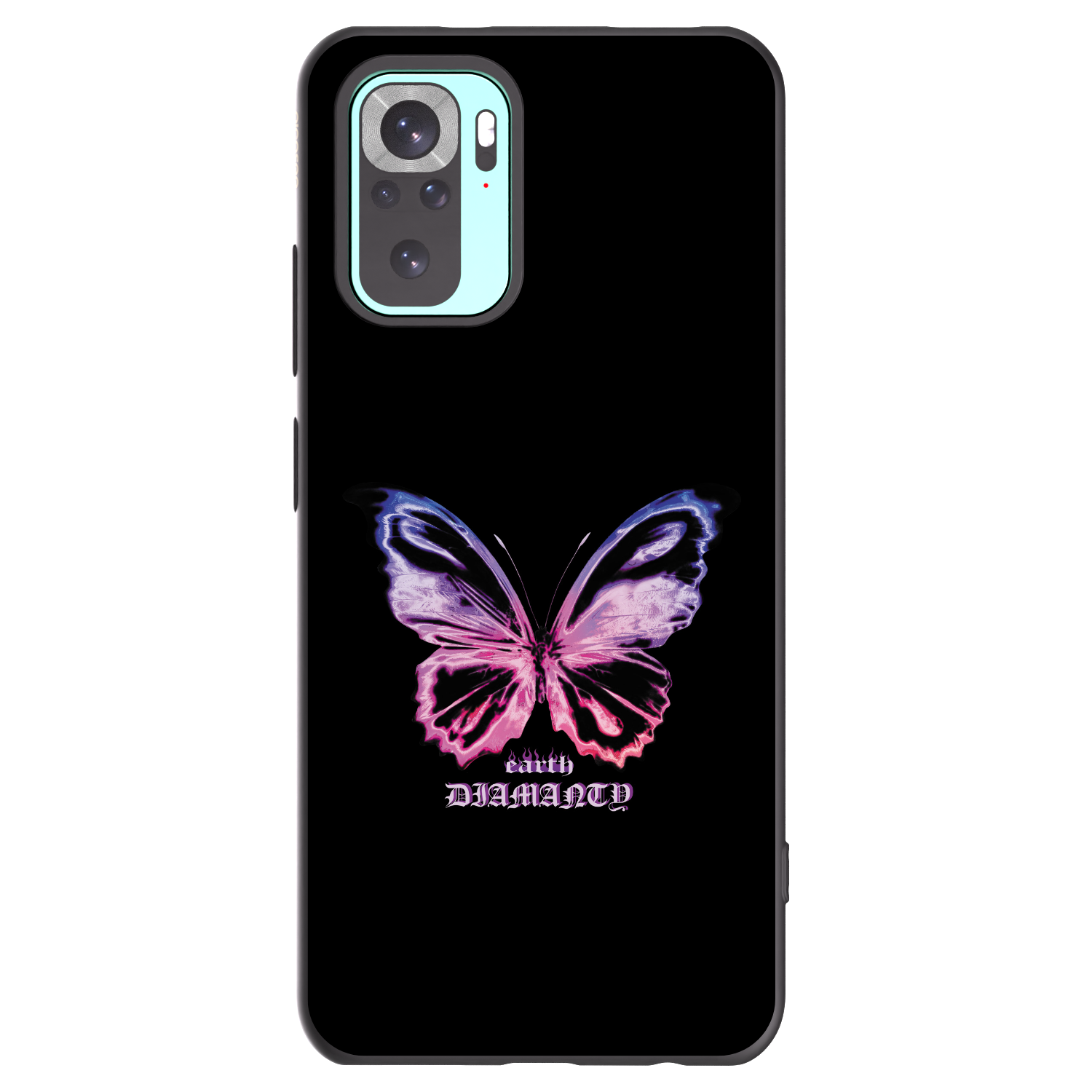 Picasee Xiaomi Redmi Note 10 Pro Hülle - Schwarzes Silikon - Diamanty Purple