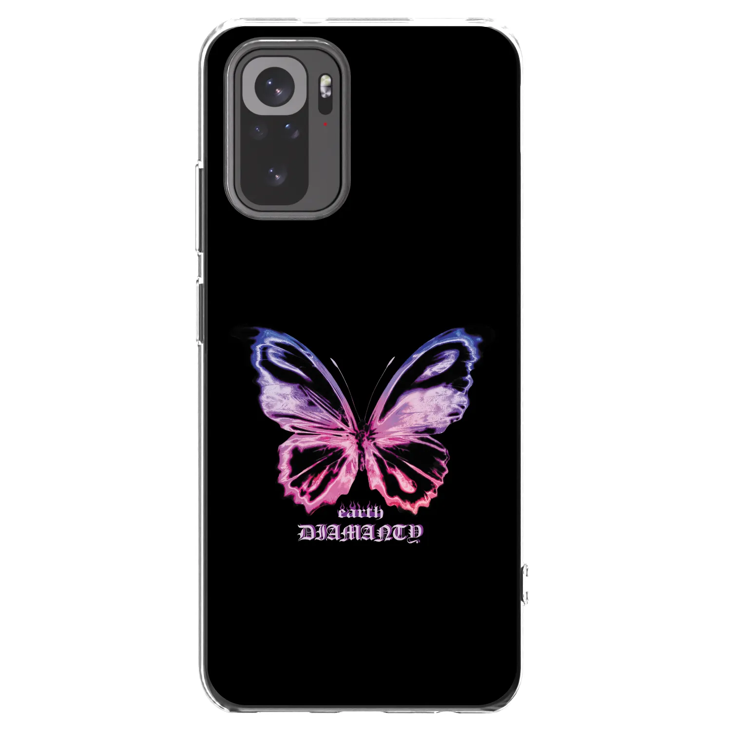 Picasee Xiaomi Redmi Note 10S Hülle - Transparentes Silikon - Diamanty Purple