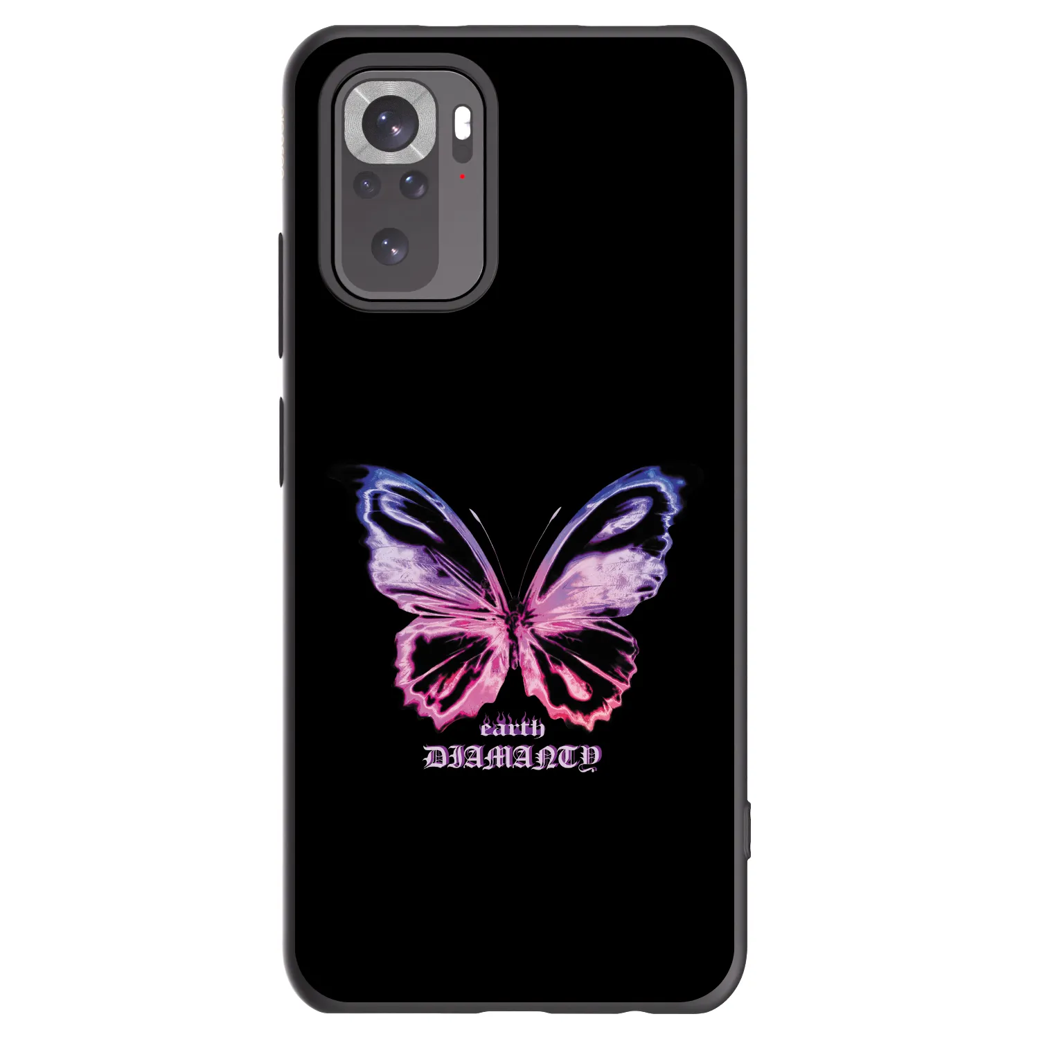 Picasee Xiaomi Redmi Note 10S Hülle - Schwarzes Silikon - Diamanty Purple