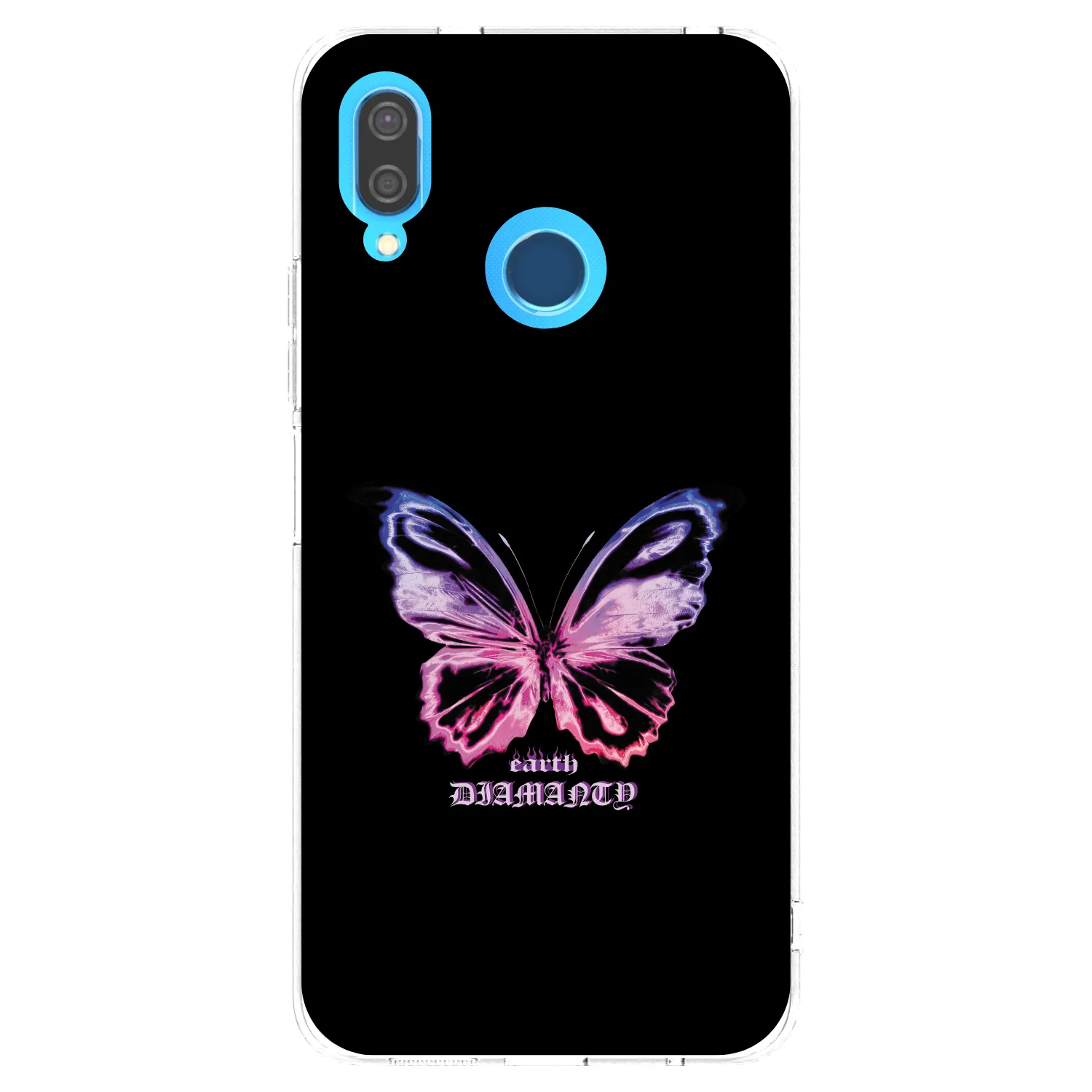 Picasee Huawei P20 Lite Hülle - Transparentes Silikon - Diamanty Purple