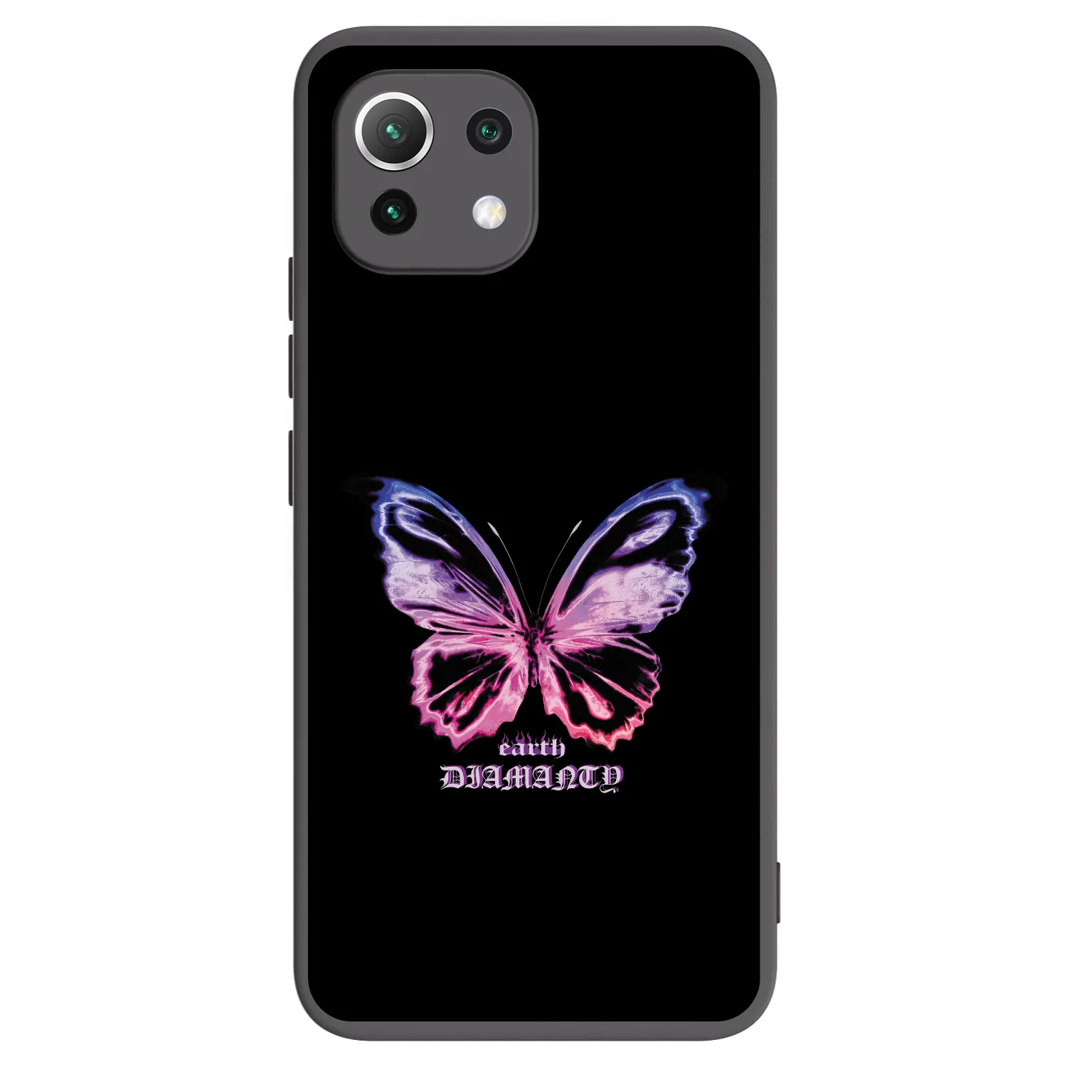 Picasee Xiaomi Mi 11 Lite Hülle - Schwarzes Silikon - Diamanty Purple