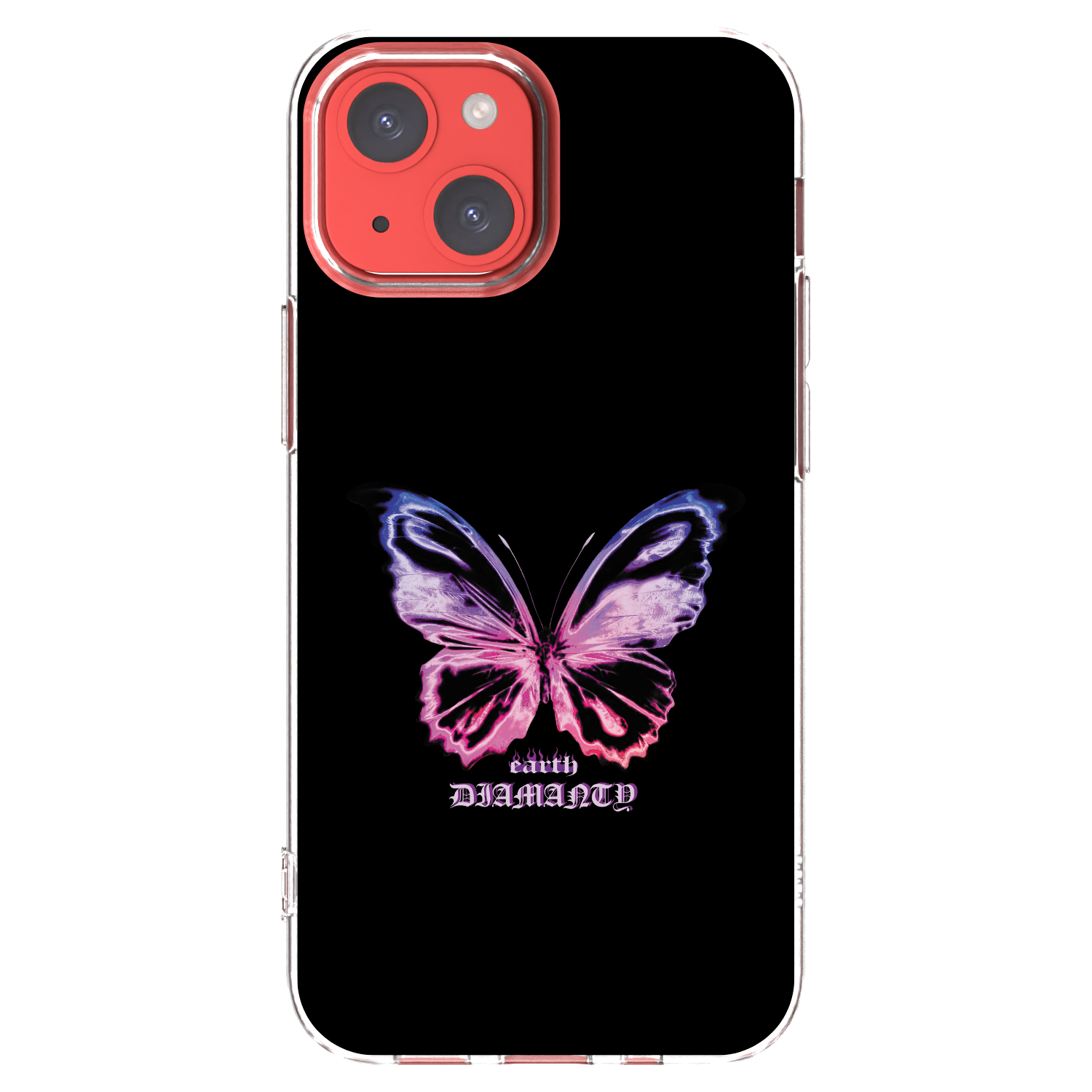 Picasee Apple iPhone 13 mini Hülle - Transparentes Silikon - Diamanty Purple