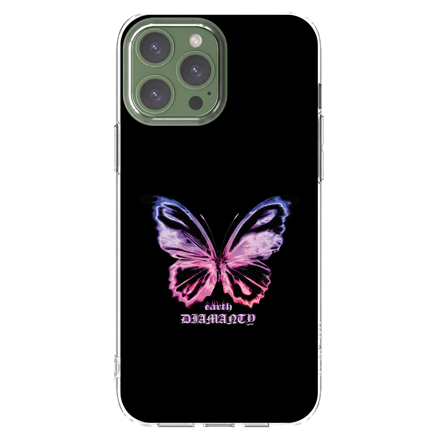 Picasee Apple iPhone 13 Pro Max Hülle - Transparentes Silikon - Diamanty Purple