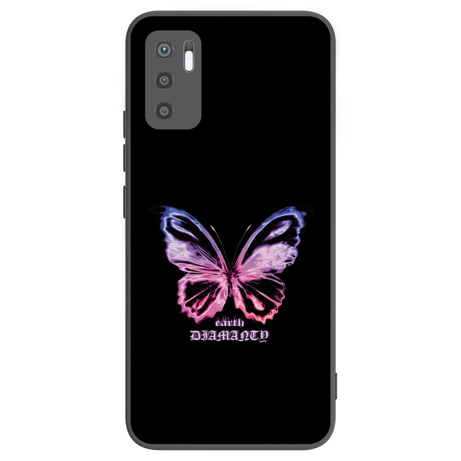 Picasee Xiaomi Redmi Note 10 5G Hülle - Schwarzes Silikon - Diamanty Purple