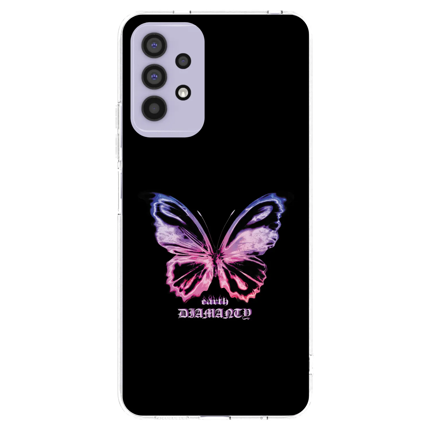 Picasee Samsung Galaxy A32 4G SM-A325F Hülle - Transparentes Silikon - Diamanty Purple