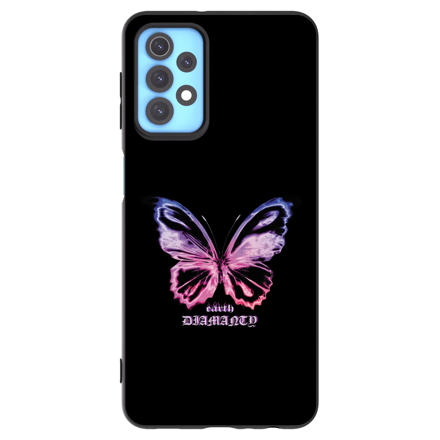 Picasee Samsung Galaxy A32 4G SM-A325F Hülle - Schwarzes Silikon - Diamanty Purple