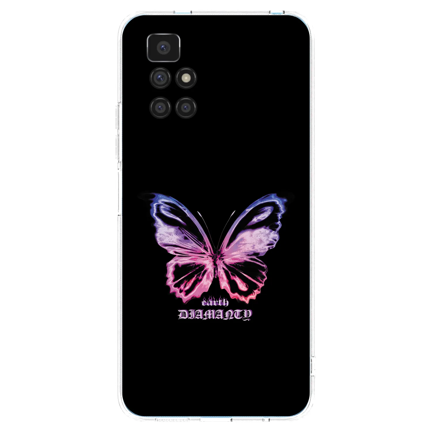 Picasee Xiaomi Redmi 10 Hülle - Transparentes Silikon - Diamanty Purple