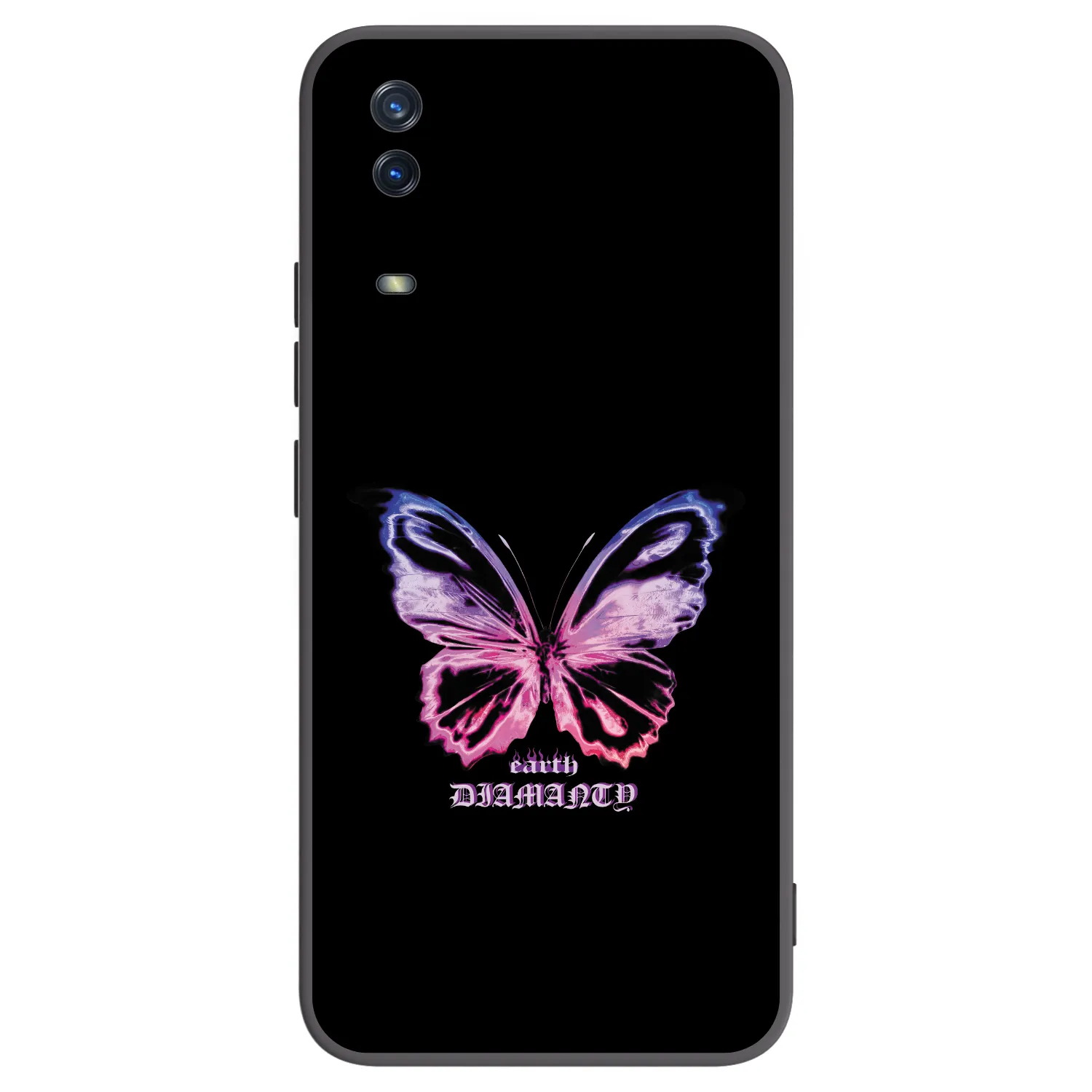 Picasee Vivo Y11s Hülle - Schwarzes Silikon - Diamanty Purple