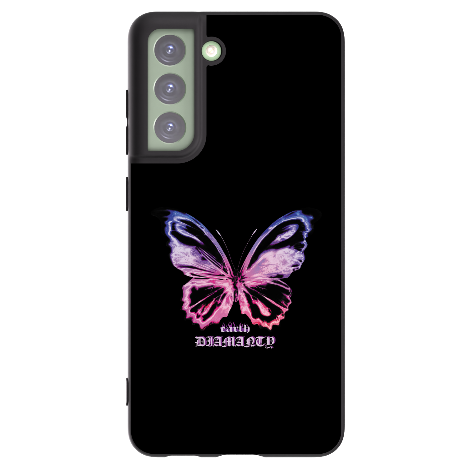 Picasee Samsung Galaxy S21 FE 5G Hülle - Schwarzes Silikon - Diamanty Purple