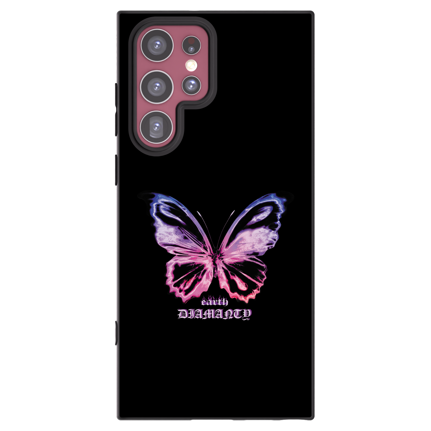 Picasee Samsung Galaxy S22 Ultra 5G Hülle - Schwarzes Silikon - Diamanty Purple